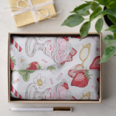 Strawberry Sundae Pattern Tissuepapier (Geschenk)