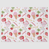 Strawberry Sundae Pattern Tissuepapier (Voorkant)