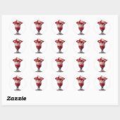 Strawberry Sundae Ronde Sticker (Vel)