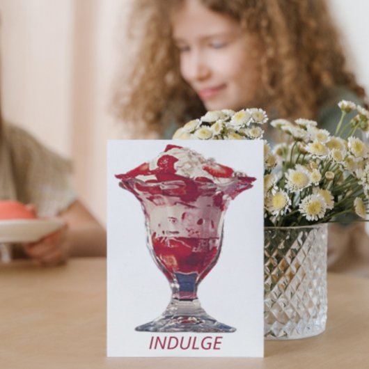 Strawberry Sundae Sweet Indulge Birthday Kaart