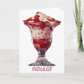 Strawberry Sundae Sweet Indulge Birthday Kaart (Voorkant)