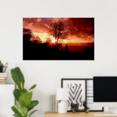 Strawberry Sunrise Poster (Thuiskantoor)