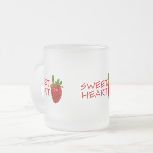 Strawberry Sweeat Matglas Koffiemok (Voorkant links)