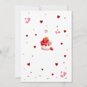Strawberry Sweet 2nd Birthday Invitation Kaart (Achterkant)
