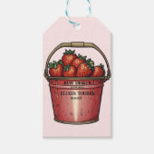 Strawberry Sweet Bucket Baby shower Cadeaulabel (Voorkant)