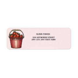Strawberry Sweet Bucket Baby shower Etiket
