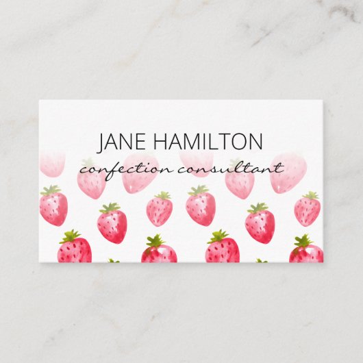 Strawberry Sweet Confections profiel Visitekaartje (Voorkant)