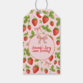 Strawberry Sweet Gift Label | Verjaardagsfeestje v Cadeaulabel (Voorkant)