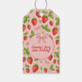 Strawberry Sweet Gift Label | Verjaardagsfeestje v Cadeaulabel (Voorkant)