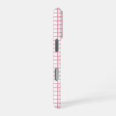 Strawberry Sweet Love – Minimal Berry Trio on Red  iPhone Hoesje (Rechterkant)