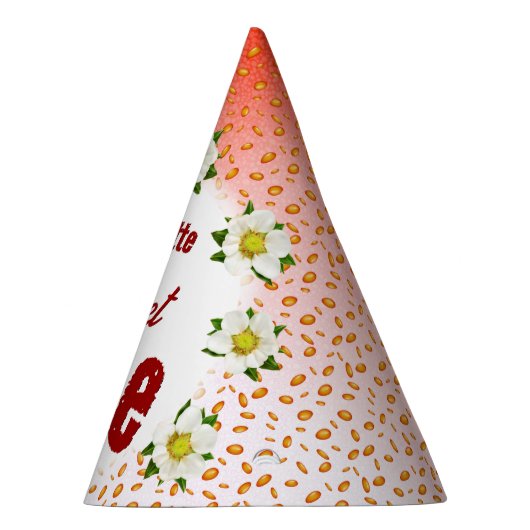 Strawberry Sweet ONE eerste verjaardag Feesthoedjes (Rechts)