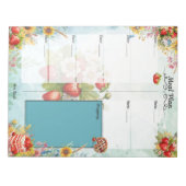 Strawberry Sweet Treat Blank 7 Day Meal Planner Notitieblok (Voorkant)