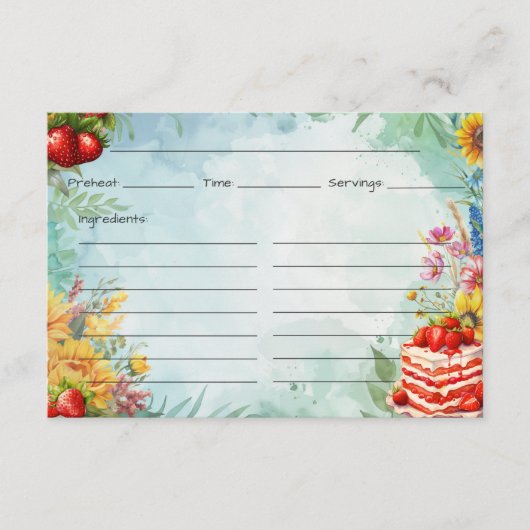 Strawberry Sweet Treat Recept Kaart (Voorkant)