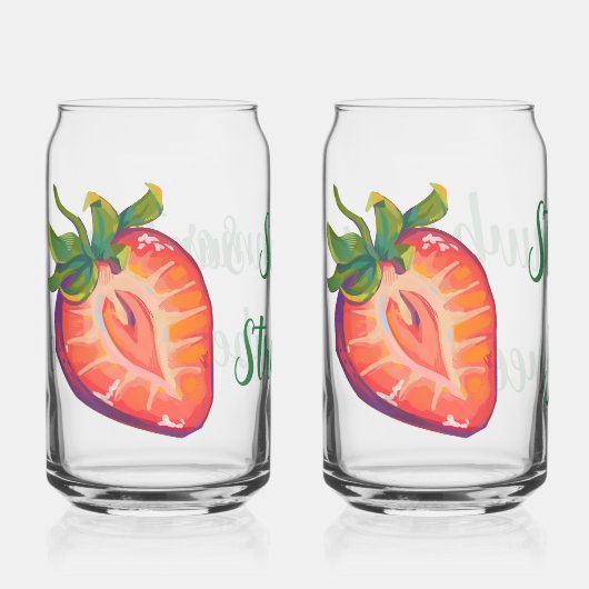 Strawberry sweetness blikvorm glas (Voorkant)