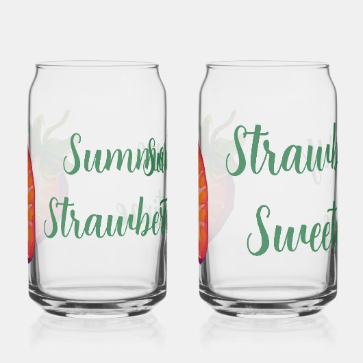 Strawberry sweetness blikvorm glas (Links)