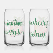 Strawberry sweetness blikvorm glas (Achterkant)