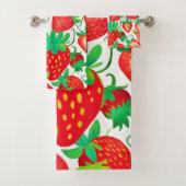 Strawberry Swirl Pattern Bad Handdoek (Insitu)