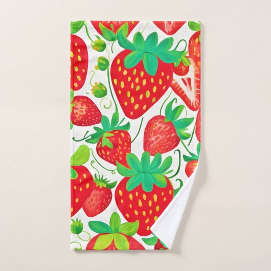 Strawberry Swirl Pattern Bad Handdoek (Handdoek)