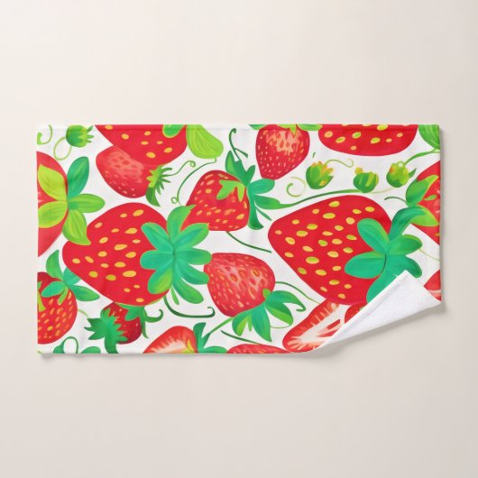 Strawberry Swirl Pattern Bad Handdoek (Handdoek)