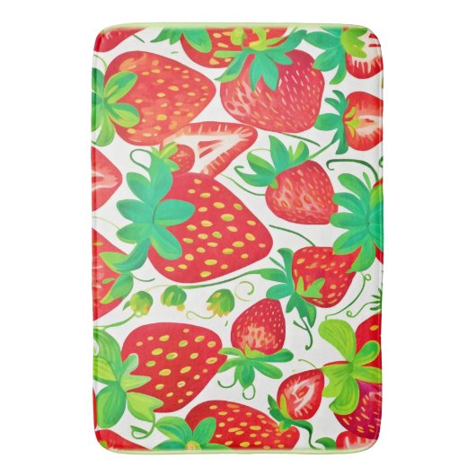 Strawberry Swirl Pattern Badmat (Voorkant Verticaal)