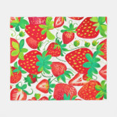Strawberry Swirl Pattern Fleece Deken (Voorkant (Horizontaal))