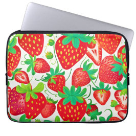 Strawberry Swirl Pattern Laptop Sleeve