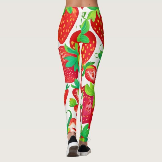Strawberry Swirl Pattern Leggings (Achterkant)