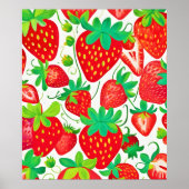 Strawberry Swirl Pattern Poster (Voorkant)