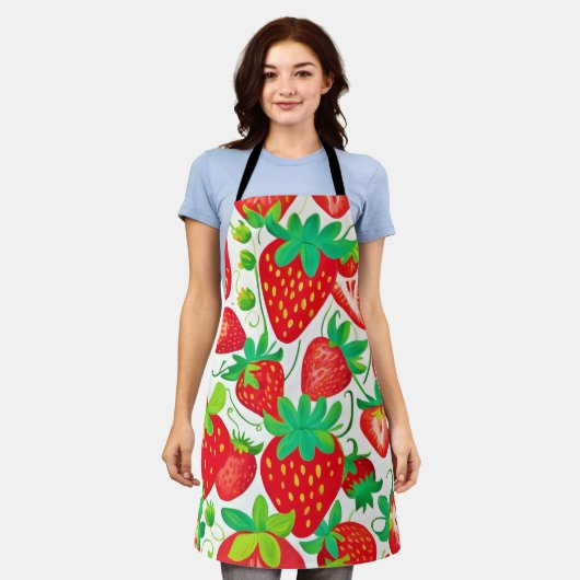 Strawberry Swirl Pattern Schort (Gedragen)