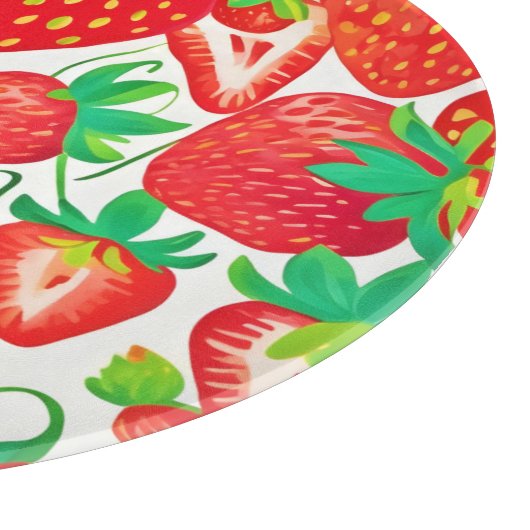 Strawberry Swirl Pattern Snijplank (Hoek)