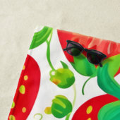 Strawberry Swirl Pattern Strandlaken (In situ)