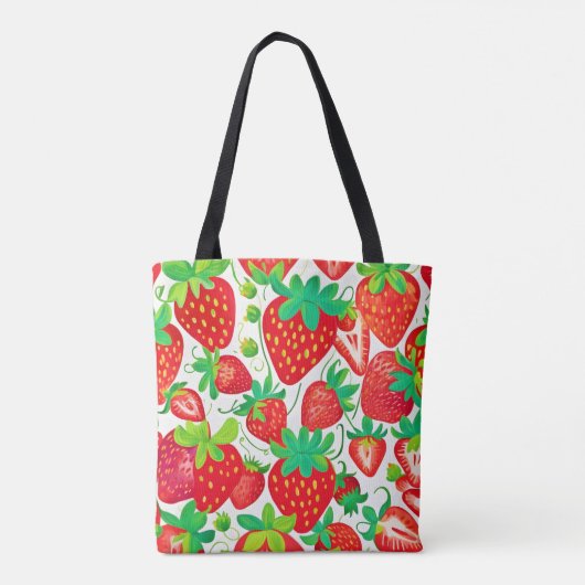 Strawberry Swirl Pattern Tote Bag (Achterkant)