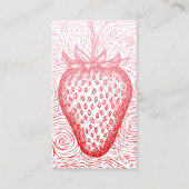 strawberry swirl with QR code Visitekaartje (Voorkant)
