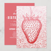 strawberry swirls kaart (Voorkant / Achterkant)