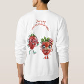 Strawberry Swirls Sweatshirt voor Heren (Achterkant)