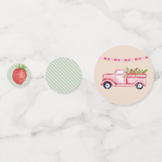 Strawberry Table Confetti (Achterkanten)