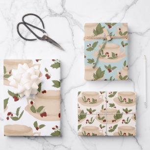 Strawberry Teacup Gift Wrap Inpakpapier Vel