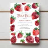 Strawberry Thema Bruids Brunch Party Kaart