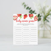 Strawberry Theme Baby Name Shower Game (Staand voorkant)