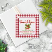 Strawberry Theme Baby shower Bedankt Bedankjes Labels