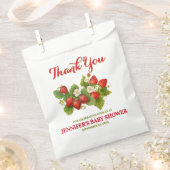 Strawberry Theme Baby shower Bedankt Bedankzakje (Geknipt)