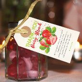 Strawberry Theme Girl Birthday Hartelijk dank Cadeaulabel