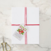 Strawberry Theme Girl Birthday Hartelijk dank Cadeaulabel (Met Touw)