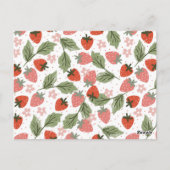 Strawberry Theme Girl Birthday Party Briefkaart (Achterkant)