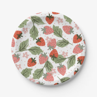 Strawberry Theme Girl Birthday Party Papieren Bordje