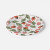 Strawberry Theme Girl Birthday Party Papieren Bordje (Gekanteld)