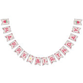 Strawberry Themed Happy Birthday Bunting Banner (Alle)