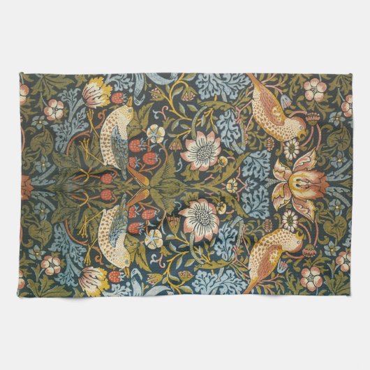 Strawberry Theven William Morris Antiek Pattern Theedoek (Horizontaal)