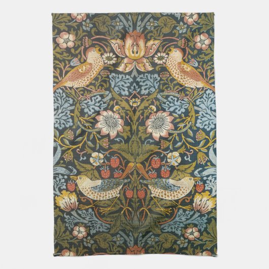 Strawberry Theven William Morris Antiek Pattern Theedoek (Verticaal)