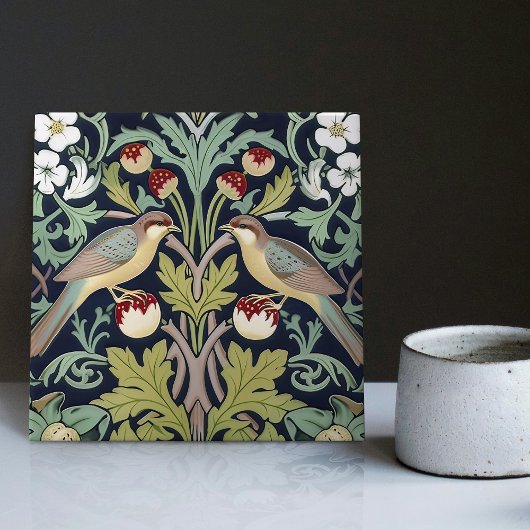 Strawberry Theven William Morris Art Nouveau Tegeltje